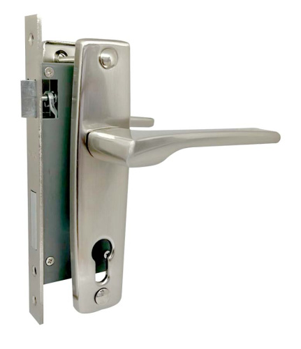 Замок врезной с ручками MAXI Locks LP27-80mm под 1330 SN Матовый никель