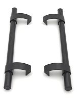 Ручка для пластиковых дверей прямая 500*30 черный матовый RAL9005