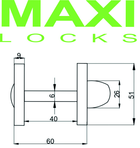 Накладка-фиксатор MAXI Locks SW1 AB/CP Бронза/Хром фото 2