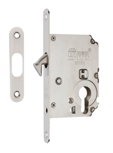Замок для раздвижных дверей MSM MS50 SN Матовый никель