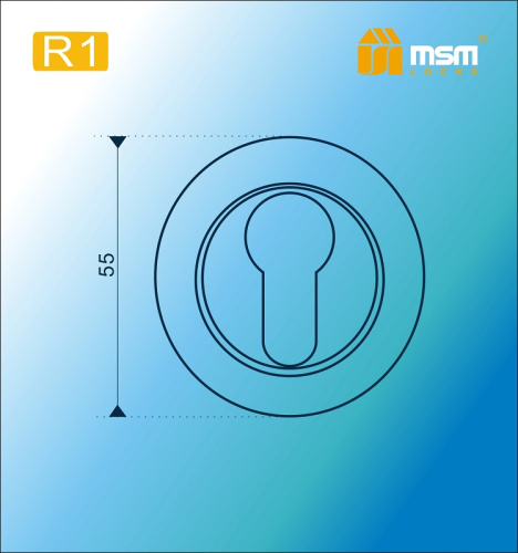 Накладка под цилиндр MSM R1 AC/CP Медь/Хром фото 2