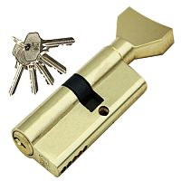 Цилиндровый механизм PLP NW30/40 английский ключ/вертушка PB Полированная латунь