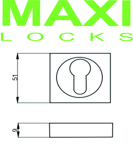 Накладка под цилиндр MAXI Locks S1 AB/CP Бронза/Хром фото 2