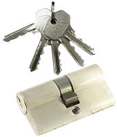 Цилиндровый механизм MAXI Locks N60 английский ключ/ключ SN Матовый никель
