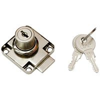 Замок мебельный MAXI Locks FL138-22 YZ  Металлический ключ  Хром