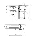 Петля для пластиковых дверей (ПД-S) До 120кг RAL9006 Серый 