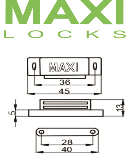 Магнит мебельный MAXI Locks FM-05 маленький WW Белый фото 2