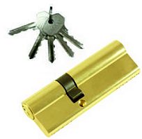Цилиндровый механизм MAXI Locks N55/35 английский ключ/ключ PB Полированная латунь