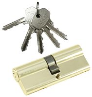 Цилиндровый механизм MAXI Locks N80 английский ключ/ключ PB Полированная латунь
