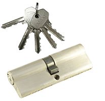 Цилиндровый механизм MAXI Locks N90 английский ключ/ключ SN Матовый никель