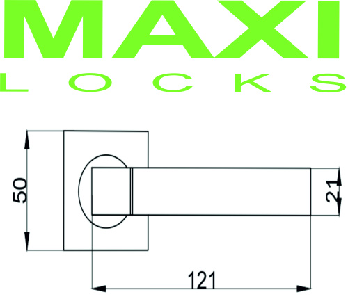 Ручка на розетке MAXI Locks S502 SN/CP  Матовый никель/Хром фото 2