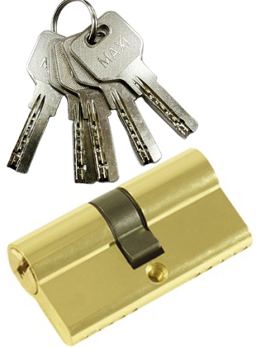 Цилиндровый механизм MAXI Locks C60 перфо.ключ-ключ PB Полированная латунь