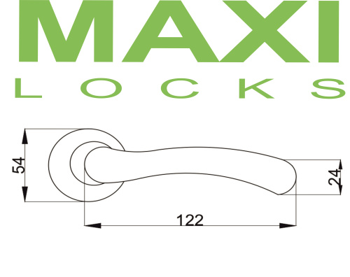 Ручка на розетке MAXI Locks R125 AB/CP Бронза/Хром фото 2
