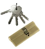 Цилиндровый механизм MAXI Locks N45/35 английский ключ/ключ SN Матовый никель
