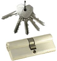 Цилиндровый механизм MAXI Locks N80 английский ключ/ключ SN Матовый никель