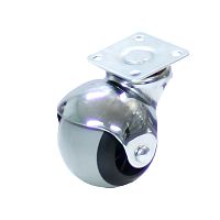 Колесо мебельное КЛ-312 шариковое резиновое 50mm GR Серое