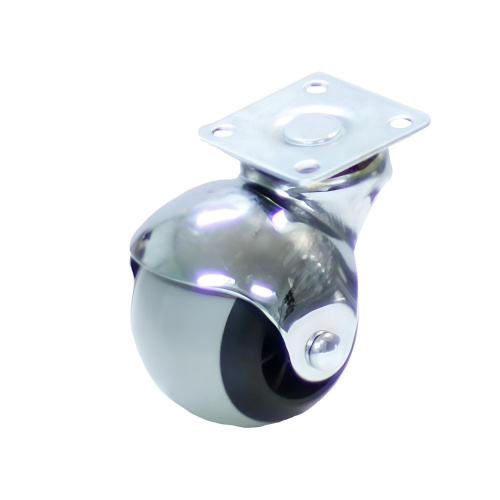 Колесо мебельное КЛ-312 шариковое резиновое 50mm GR Серое