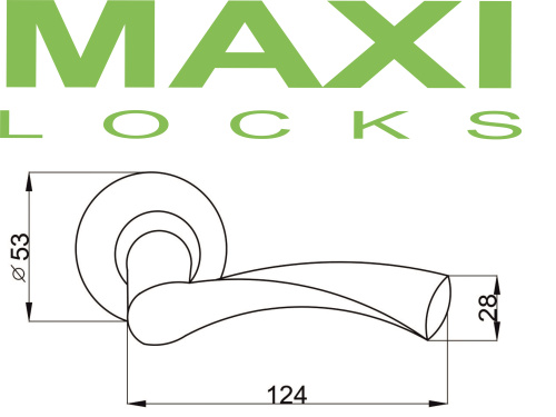 Ручка на розетке MAXI Locks R405 SN/CP Матовый никель/Хром фото 2