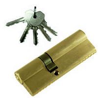 Цилиндровый механизм MAXI Locks N55/35 английский ключ/ключ SN Матовый никель