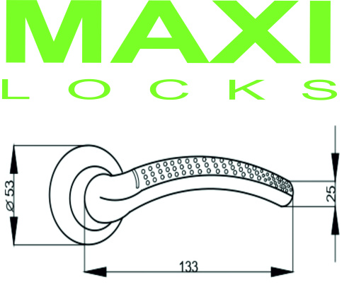 Ручка на розетке MAXI Locks R412 SN/CP Матовый никель/Хром фото 2