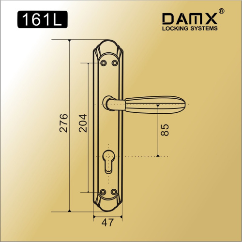 Ручка на планке DAMX 161L SN/CP Матовый никель/Хром фото 2
