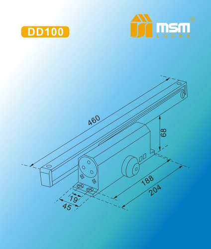 Доводчик MSM DD 100kg SL Матовый хром фото 2