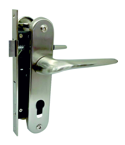 Замок врезной с ручками MAXI Locks LP26-70mm под 1226 SN Матовый никель