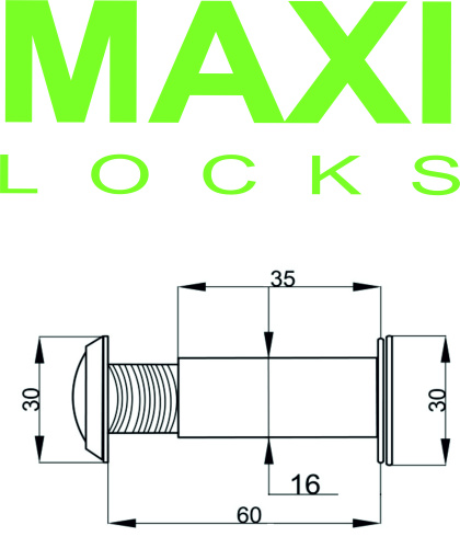 Глазок дверной MAXI Locks DV1-3560-AB с резинкой 35-60мм Бронза фото 2