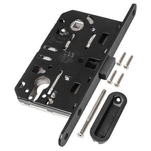 Защелка врезная AGB магнитная под цилиндр С ответной планкой BN черный