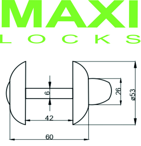 Накладка-фиксатор MAXI Locks RW1 AB/CP Бронза/Хром фото 2