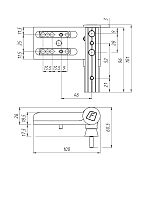 Петля для пластиковых дверей (ПД-V) до 150кг RAL9006 Серый 