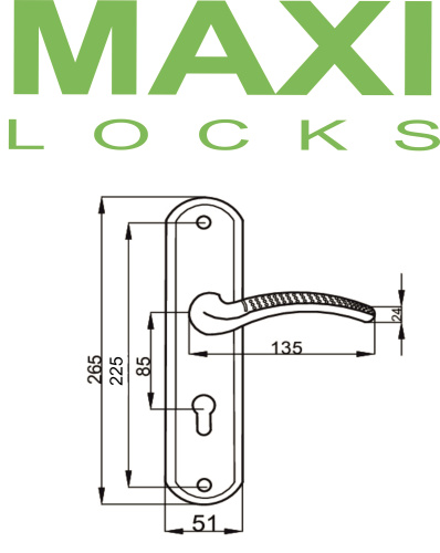 Ручка на планке MAXI Locks 510 XL-85mm AC Медь фото 2