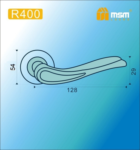 Ручка на розетке MSM R400 AC/CP Медь/Хром фото 2