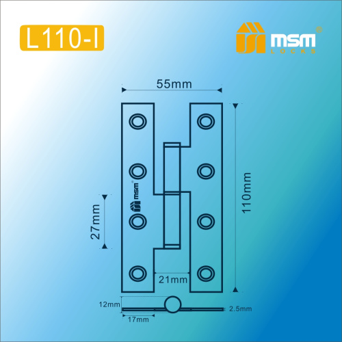 Петли съемные MSM 110 без колпачка PB Полированная латунь R Правая фото 2 Петли съемные MSM 110 без колпачка PB Полированная латунь R Правая фото 2