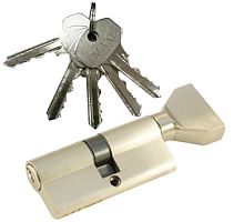 Цилиндровый механизм MAXI Locks NW70 английский ключ/вертушка SN Матовый никель