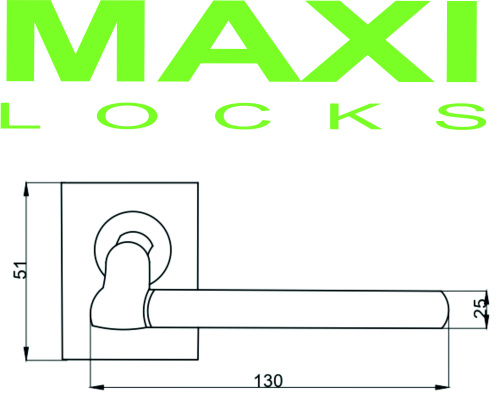 Ручка на розетке MAXI Locks S501 SN/CP Матовый никель/Хром фото 2