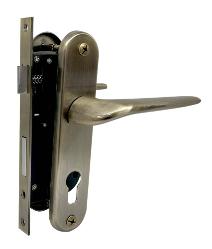 Замок врезной с ручками MAXI Locks LP26-70mm под 1226 AB Бронза