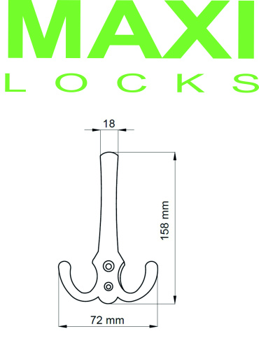 Крючок тройной Maxi Locks 959-45g AB Бронза  фото 2