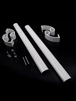 Ручка для пластиковых дверей прямая овальная 500*30 Белый RAL9016