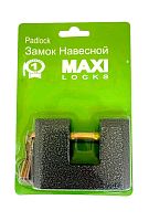 Замок навесной Maxi Locks PL-118 квадратный под чебоксары 90мм Блистер