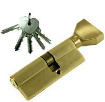 Цилиндровый механизм MAXI Locks NW35/45 английский ключ/вертушка SN Матовый никель
