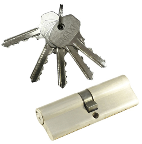 Цилиндровый механизм MAXI Locks N70 английский ключ/ключ SN Матовый никель фото 2