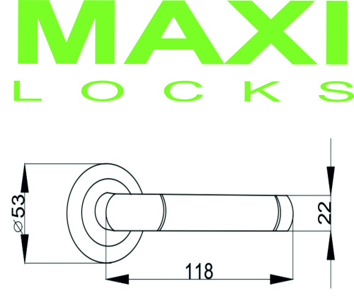 Ручка на розетке MAXI Locks R105 AB/CP Бронза/Хром фото 2