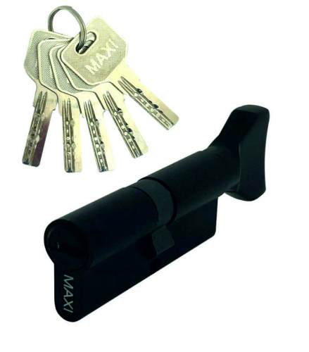 Цилиндровый механизм MAXI Locks CW70 ключ/вертушка BLM Матовый черный