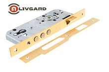 Замок врезной LIVGARD ML152-3MR-45 PB Полированная латунь