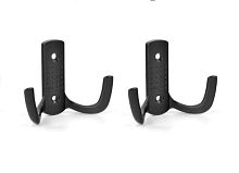 Крючок двойной Maxi Locks 2122-24g тонкий с точками BN Матовый черный