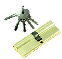 Цилиндровый механизм MAXI Locks N90 английский ключ/ключ PB Полированная латунь