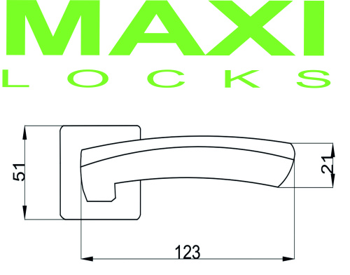 Ручка на розетке MAXI Locks S505 SN/CP Матовый никель/Хром фото 2
